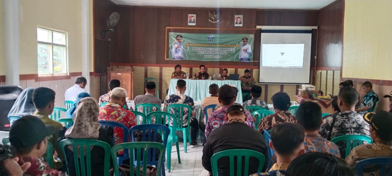 Kecamatan Gading mengadakan pendampingan dan penyelarasan program kegiatan Anggaran Pendapatan dan Belanja Desa (APBDES) tahun 2026